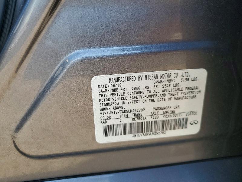 Продажа на аукционе авто 2020 Infiniti Q50, vin: JN1EV7AR5LM252792, номер лота: 58892696