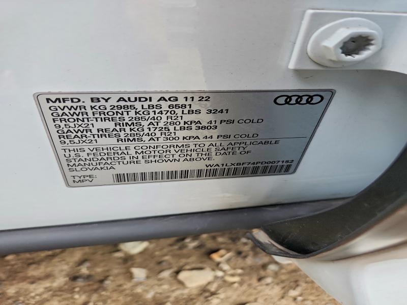 57657776 :رقم المزاد ، WA1LXBF74PD007152 vin ، 2023 Audi Q7 مزاد بيع