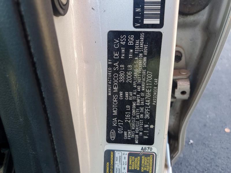 Aukcja sprzedaży 2017 Kia Forte, vin: 3KPFL4A76HE117007, numer aukcji: 56743056
