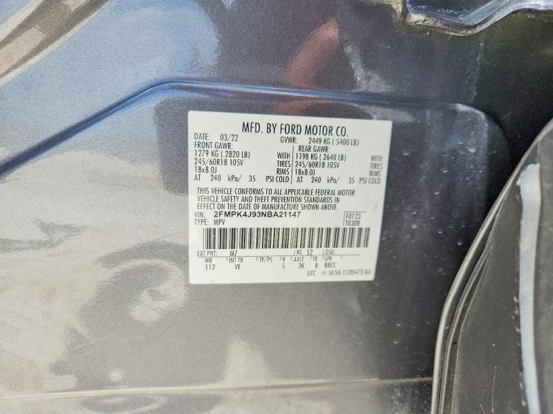 Aukcja sprzedaży 2022 Ford Edge, vin: 2FMPK4J93NBA21147, numer aukcji: 58417846