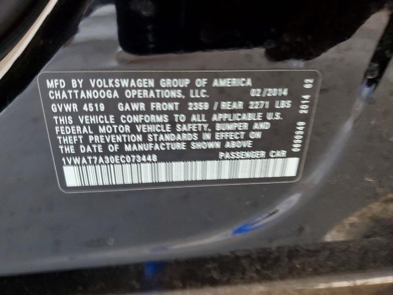 Aukcja sprzedaży 2014 Volkswagen Passat, vin: 1VWAT7A30EC073448, numer aukcji: 58227856