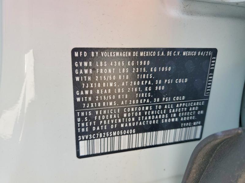 Продажа на аукционе авто 2025 Volkswagen Taos, vin: 3VV3C7B25SM050406, номер лота: 56869106