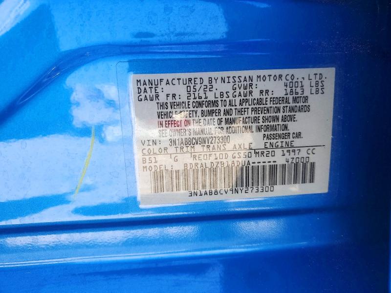 Продажа на аукционе авто 2022 Nissan Sentra, vin: 3N1AB8CV9NY273300, номер лота: 57698376
