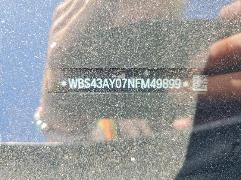 56127986 :رقم المزاد ، WBS43AY07NFM49899 vin ، 2022 Bmw M3 مزاد بيع