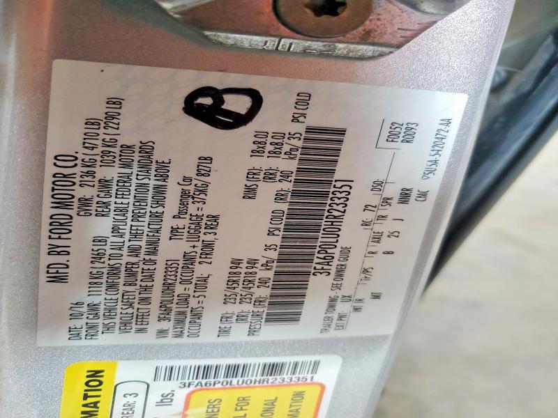 Aukcja sprzedaży 2017 Ford Fusion, vin: 3FA6P0LU0HR233351, numer aukcji: 56299106