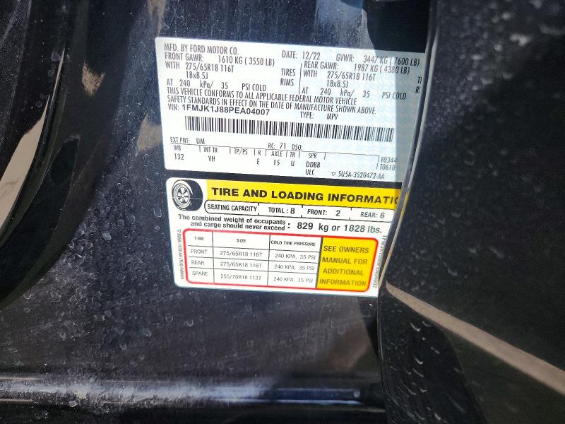 Aukcja sprzedaży 2023 Ford Expedition, vin: 1FMJK1J88PEA04007, numer aukcji: 56064006