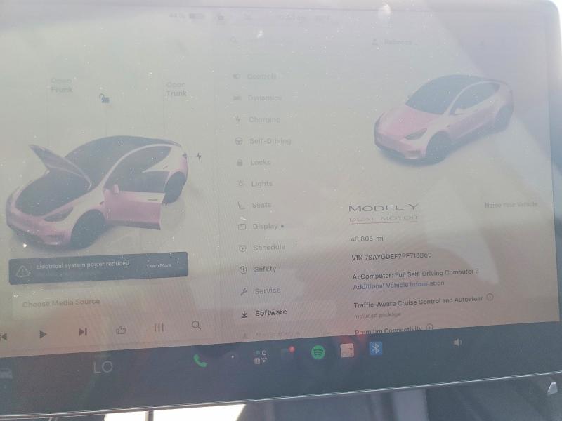 57576086 :رقم المزاد ، 7SAYGDEF2PF713869 vin ، 2023 Tesla Model Y مزاد بيع