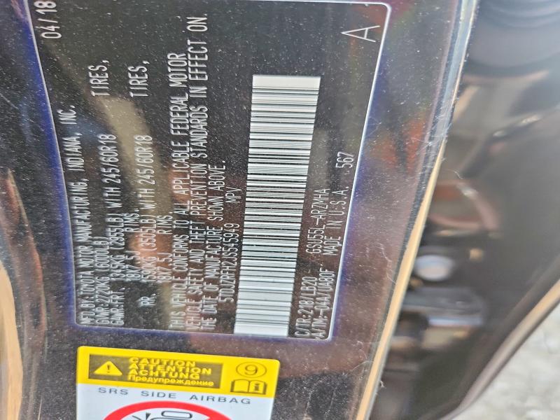 Aukcja sprzedaży 2018 Toyota Highlander, vin: 5TDJZRFH2JS545949, numer aukcji: 55720626