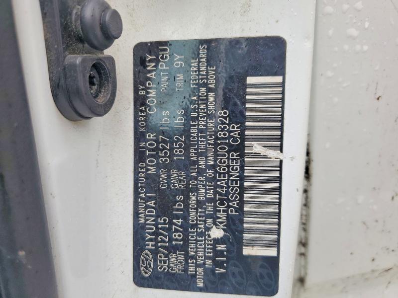 2016 Hyundai Accent მანქანა იყიდება აუქციონზე, vin: KMHCT4AE6GU018328, აუქციონის ნომერი: 56840266