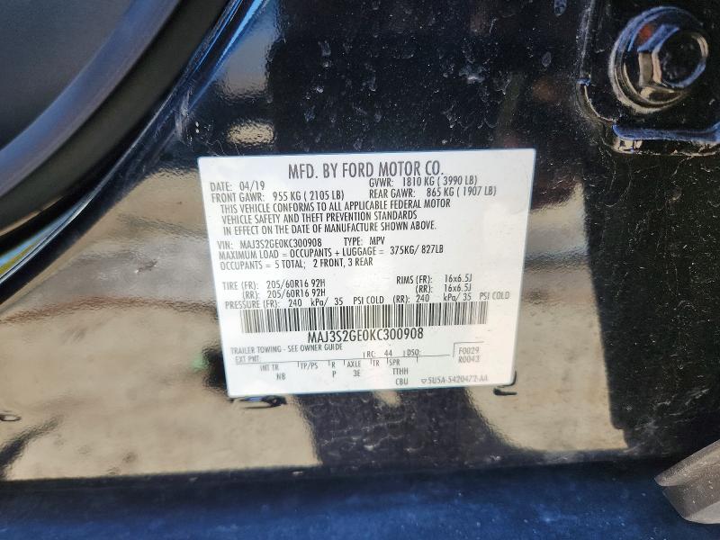 Aukcja sprzedaży 2019 Ford Ecosport, vin: MAJ3S2GE0KC300908, numer aukcji: 57438856