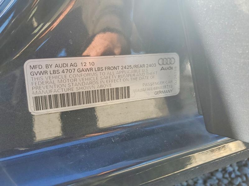 Aukcja sprzedaży 2011 Audi A4, vin: WAUAFAFL4BN038232, numer aukcji: 57534836