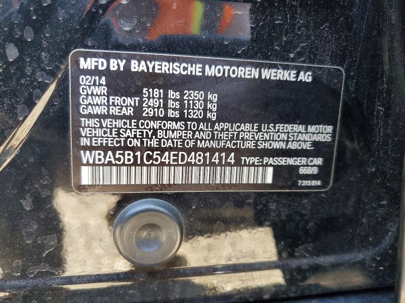 Продажа на аукционе авто 2014 Bmw 535, vin: WBA5B1C54ED481414, номер лота: 57087506