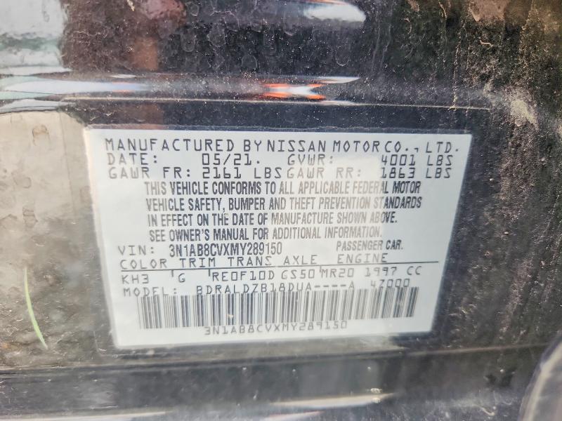 56073426 :رقم المزاد ، 3N1AB8CVXMY289150 vin ، 2021 Nissan Sentra مزاد بيع