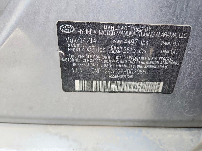 Продажа на аукционе авто 2016 Hyundai Sonata, vin: 5NPE24AF6FH002065, номер лота: 56490106