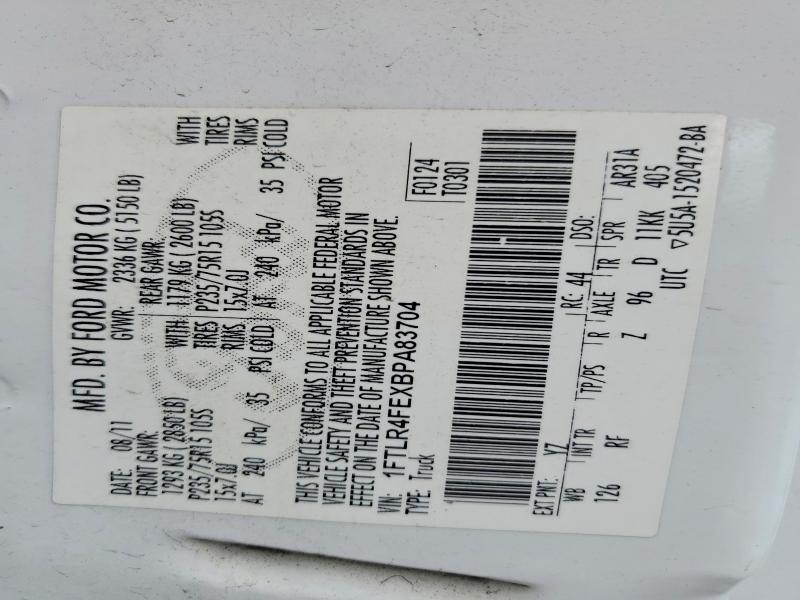 Продаж на аукціоні авто 2011 Ford Ranger, vin: 1FTLR4FEXBPA83704, номер лоту: 56145166