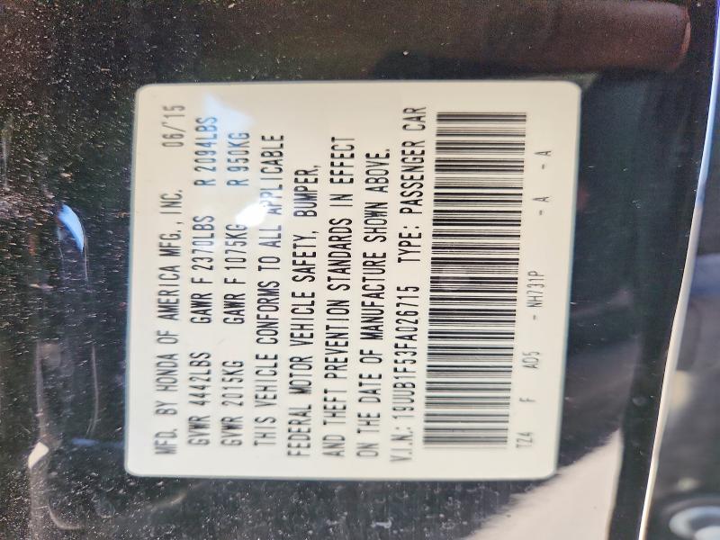 85979045 :رقم المزاد ، 19UUB1F53FA026715 vin ، 2015 Acura Tlx مزاد بيع