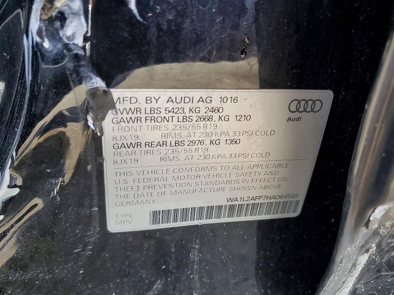 Aukcja sprzedaży 2017 Audi Q5, vin: WA1L2AFP7HA064585, numer aukcji: 56799636