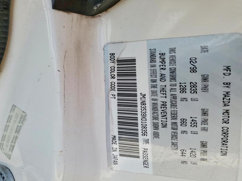 58074446 :رقم المزاد ، JM1NB3539X0108356 vin ، 1999 Mazda Mx-5 Miata مزاد بيع
