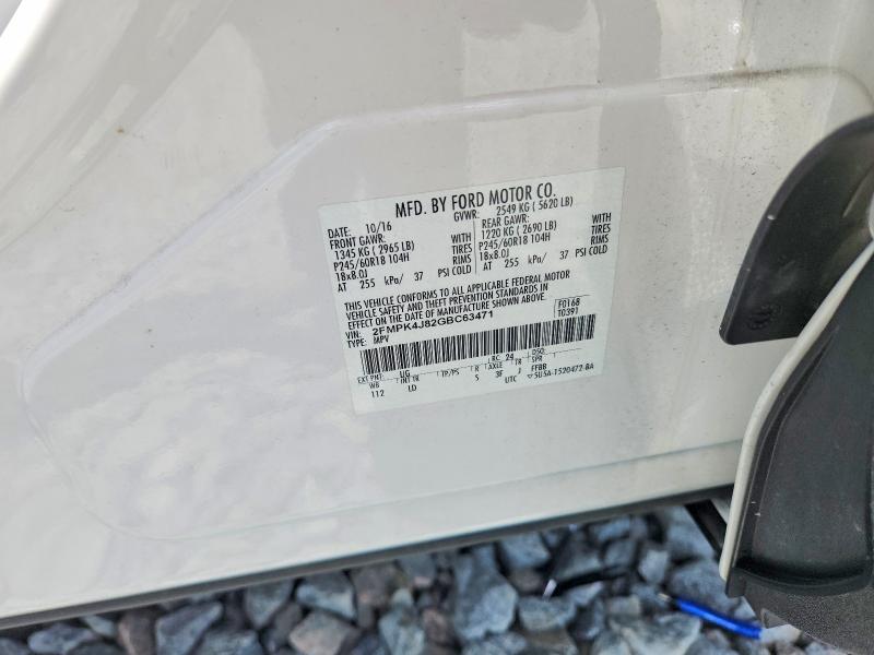 58543586 :رقم المزاد ، 2FMPK4J82GBC63471 vin ، 2016 Ford Edge مزاد بيع
