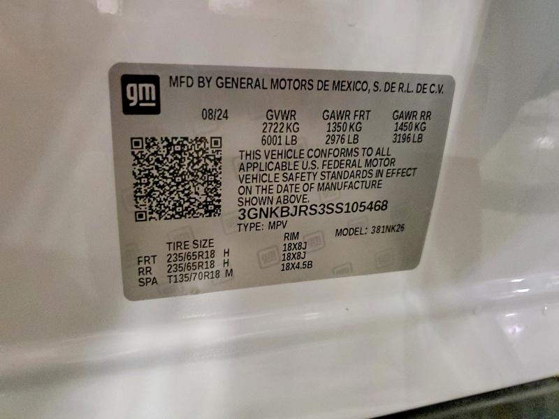 Продажа на аукционе авто 2025 Chevrolet Blazer, vin: 3GNKBJRS3SS105468, номер лота: 56162126