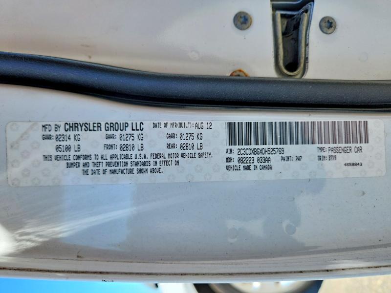 2013 Dodge Charger მანქანა იყიდება აუქციონზე, vin: 2C3CDXBGXDH525769, აუქციონის ნომერი: 57325596