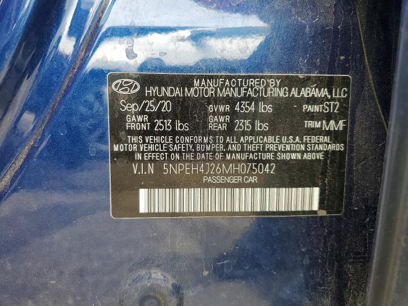 Продаж на аукціоні авто 2021 Hyundai Sonata, vin: 5NPEH4J26MH075042, номер лоту: 56080446