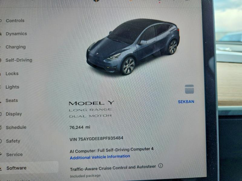 Aukcja sprzedaży 2023 Tesla Model Y, vin: 7SAYGDEE8PF935484, numer aukcji: 59193216