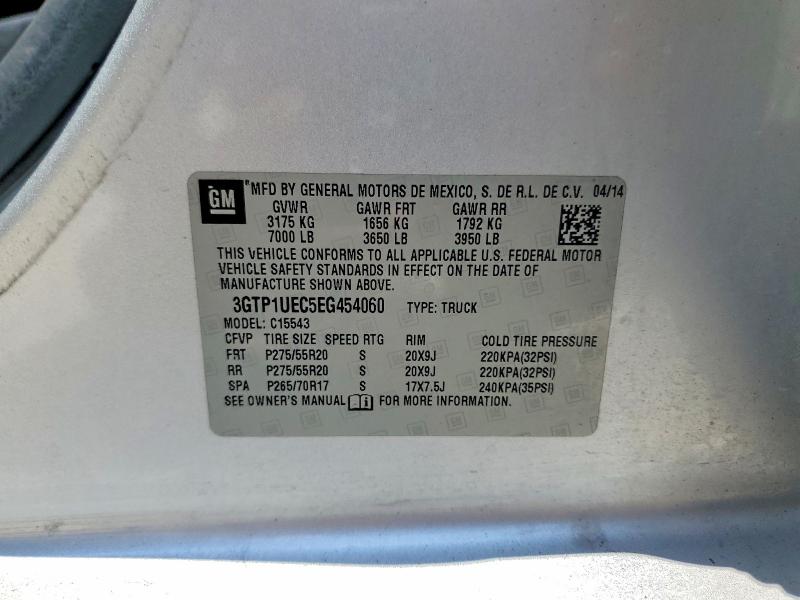 Aukcja sprzedaży 2014 Gmc Sierra, vin: 3GTP1UEC5EG454060, numer aukcji: 57647636