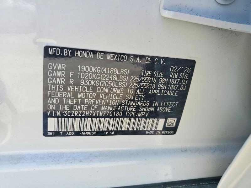Продажа на аукционе авто 2026 Honda Hr-v, vin: 3CZRZ2H7XTM770180, номер лота: 57733506