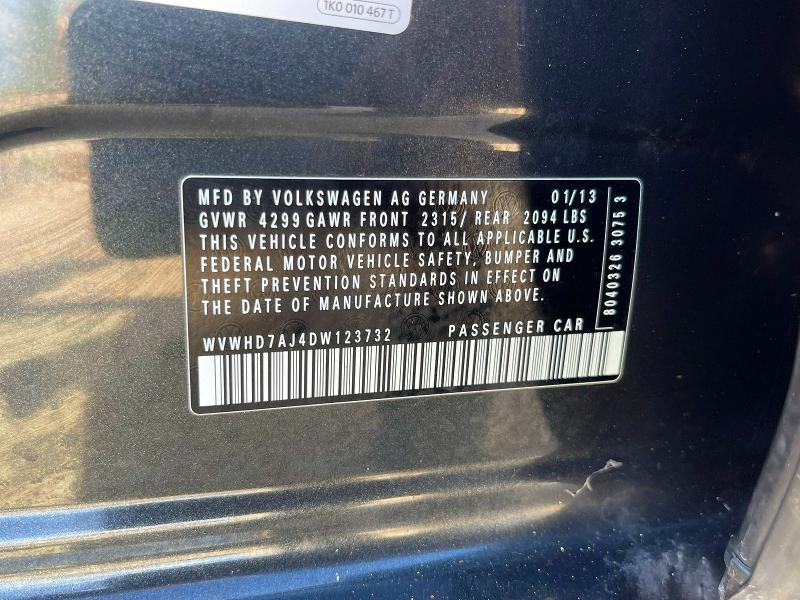 Aukcja sprzedaży 2013 Volkswagen Gti, vin: WVWHD7AJ4DW123732, numer aukcji: 56891696