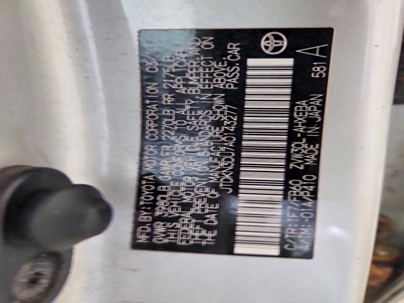 Aukcja sprzedaży 2010 Toyota Prius, vin: JTDKN3DU7A0143277, numer aukcji: 56887116