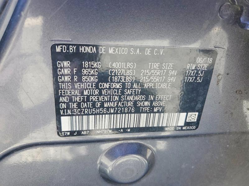 Aukcja sprzedaży 2018 Honda Hr-v, vin: 3CZRU5H56JM721876, numer aukcji: 56129986