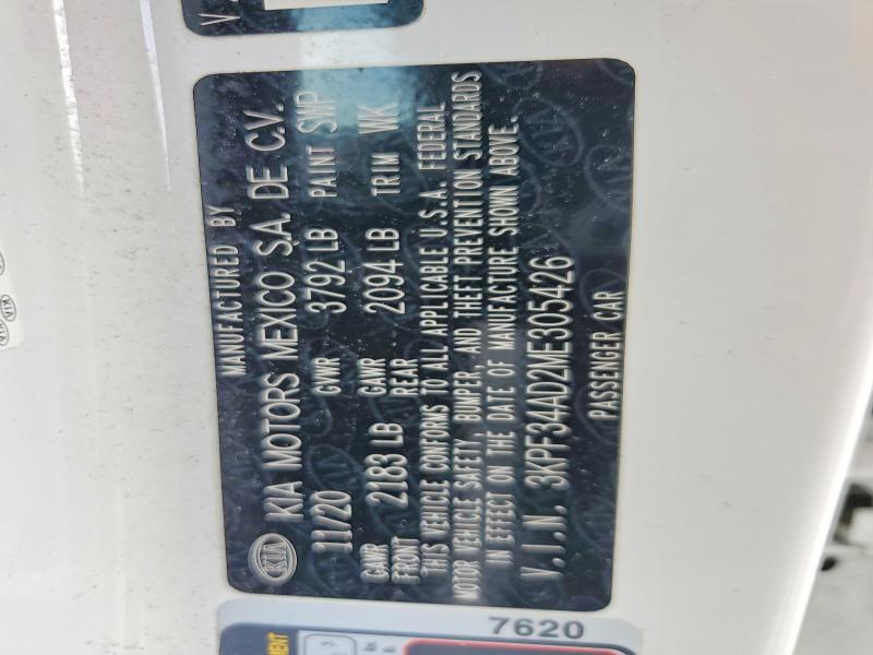 Aukcja sprzedaży 2021 Kia Forte, vin: 3KPF34AD2ME305426, numer aukcji: 56565756