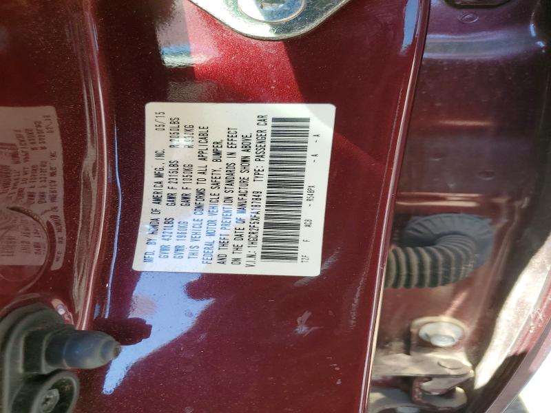 Продаж на аукціоні авто 2015 Honda Accord, vin: 1HGCR2F5XFA187849, номер лоту: 57255986