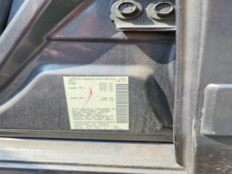 2015 Nissan Altima მანქანა იყიდება აუქციონზე, vin: 1N4AL3AP0FN902304, აუქციონის ნომერი: 56863176