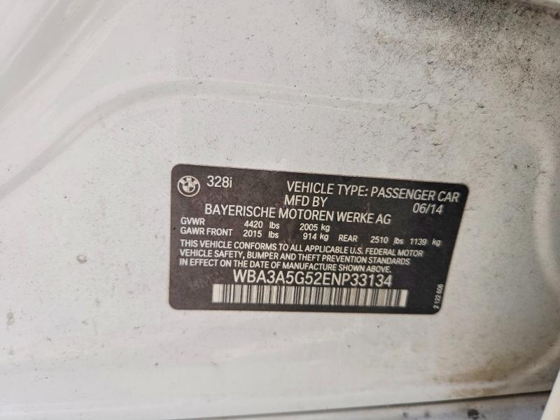 Aukcja sprzedaży 2014 Bmw 328, vin: WBA3A5G52ENP33134, numer aukcji: 55399816
