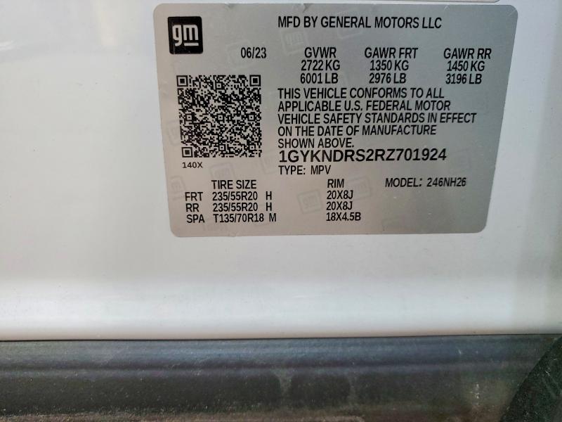 Aukcja sprzedaży 2024 Cadillac Xt5, vin: 1GYKNDRS2RZ701924, numer aukcji: 58896976