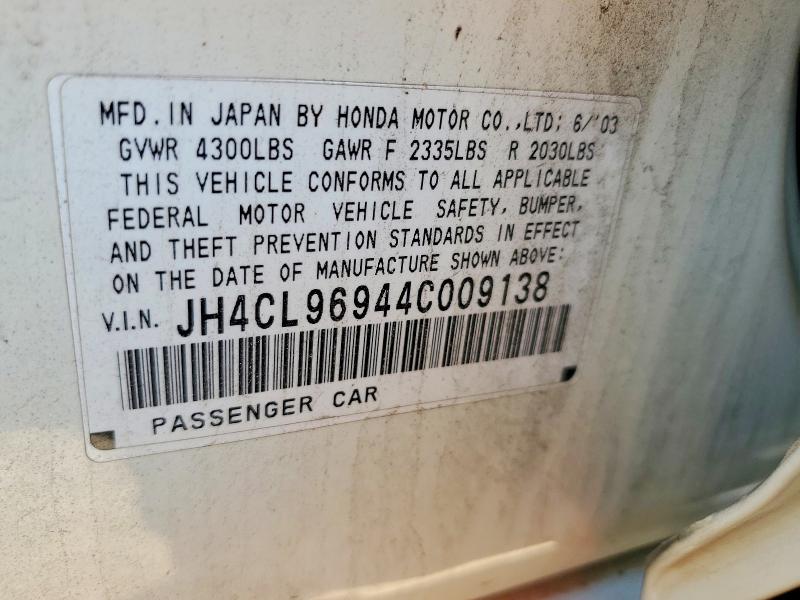 Продажа на аукционе авто 2004 Acura Tsx, vin: JH4CL96944C009138, номер лота: 58916836