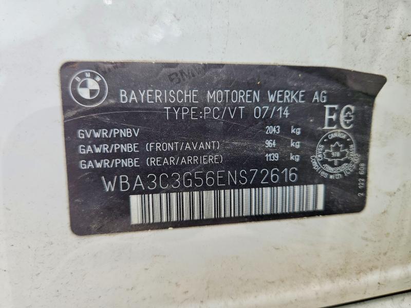Продажа на аукционе авто 2014 Bmw 320, vin: WBA3C3G56ENS72616, номер лота: 56429596