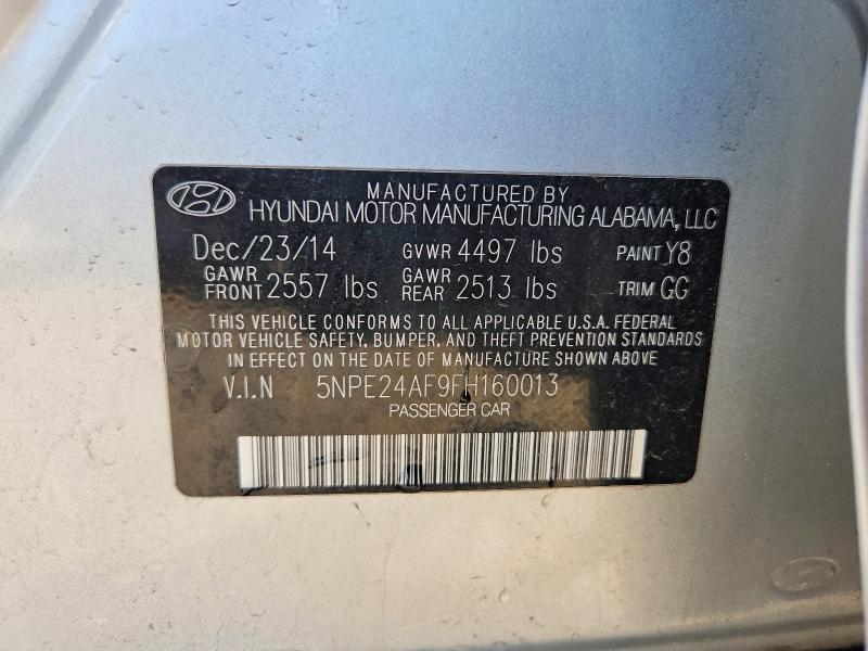 Продажа на аукционе авто 2015 Hyundai Sonata, vin: 5NPE24AF9FH160013, номер лота: 56861496