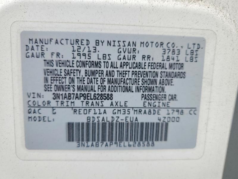 Продаж на аукціоні авто 2014 Nissan Sentra, vin: 3N1AB7AP9EL628588, номер лоту: 57255556