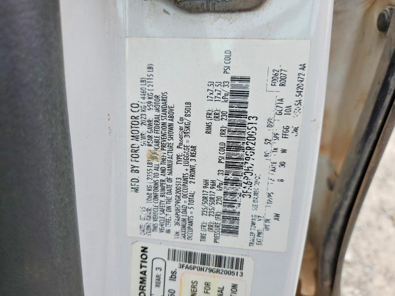 Продажа на аукционе авто 2016 Ford Fusion, vin: 3FA6P0H79GR200513, номер лота: 55007796