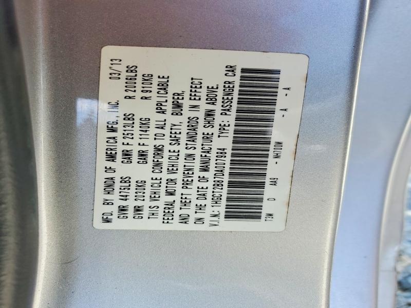 2013 Honda Accord მანქანა იყიდება აუქციონზე, vin: 1HGCT2B87DA007984, აუქციონის ნომერი: 85979235