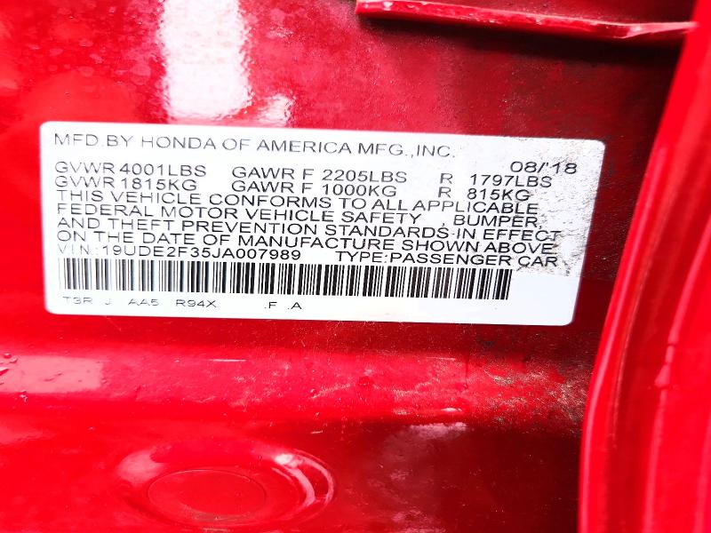 Продажа на аукционе авто 2018 Acura Ilx, vin: 19UDE2F35JA007989, номер лота: 58280276