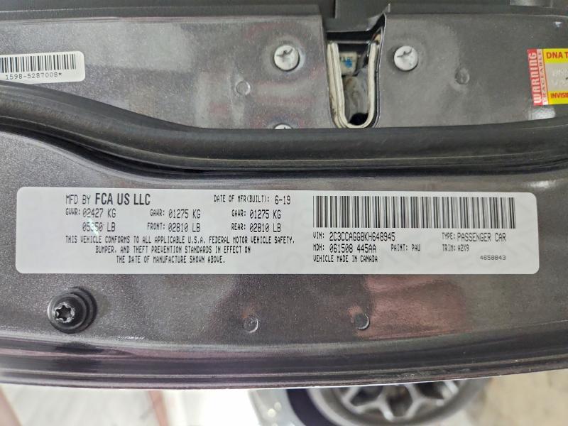 Aukcja sprzedaży 2019 Chrysler 300, vin: 2C3CCAGG8KH648945, numer aukcji: 58403446