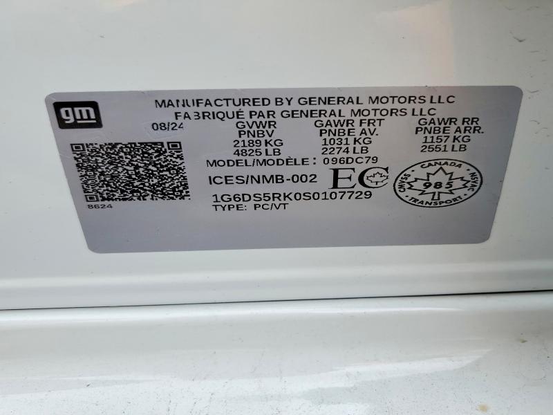 Aukcja sprzedaży 2025 Cadillac Ct5, vin: 1G6DS5RK0S0107729, numer aukcji: 56511756