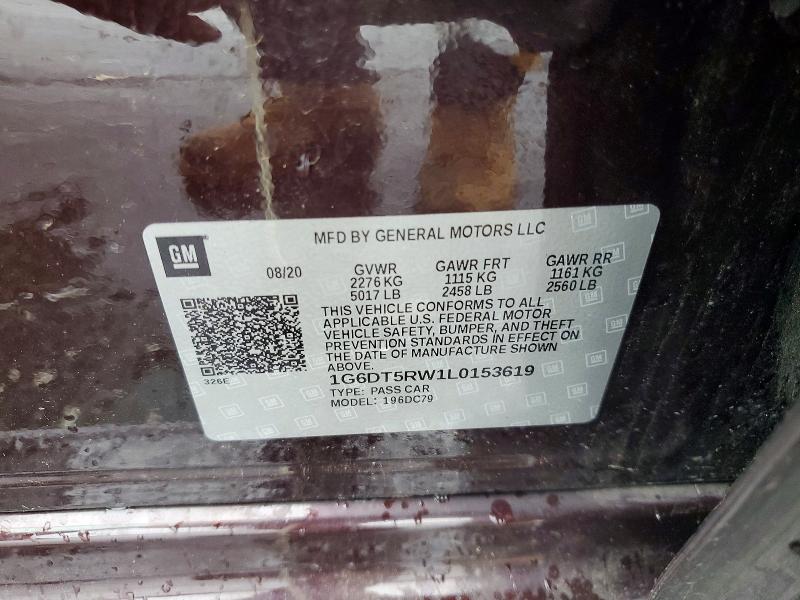 58047176 :رقم المزاد ، 1G6DT5RW1L0153619 vin ، 2020 Cadillac Ct5 مزاد بيع
