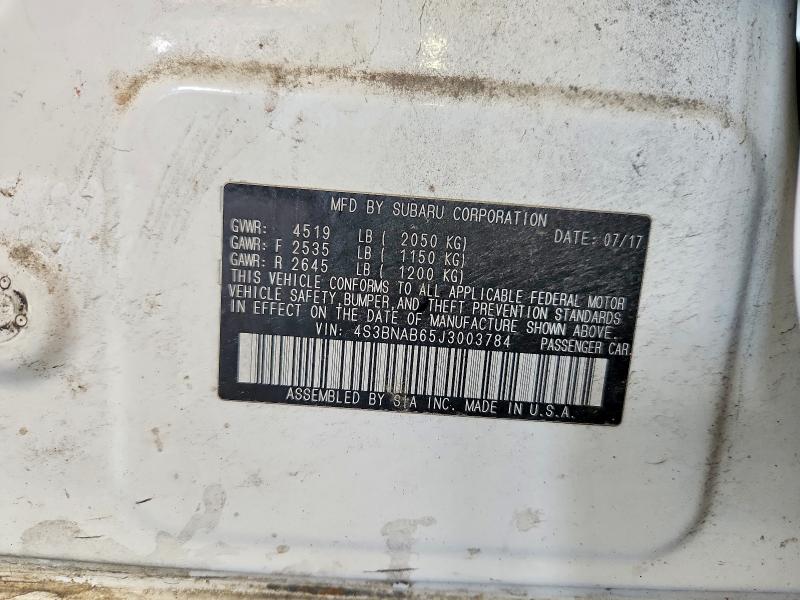 Продаж на аукціоні авто 2018 Subaru Legacy, vin: 4S3BNAB65J3003784, номер лоту: 57214446