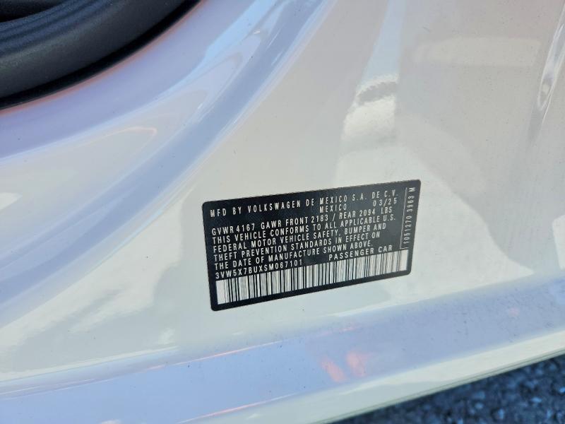 Aukcja sprzedaży 2025 Volkswagen Jetta, vin: 3VW5X7BUXSM067101, numer aukcji: 56072226