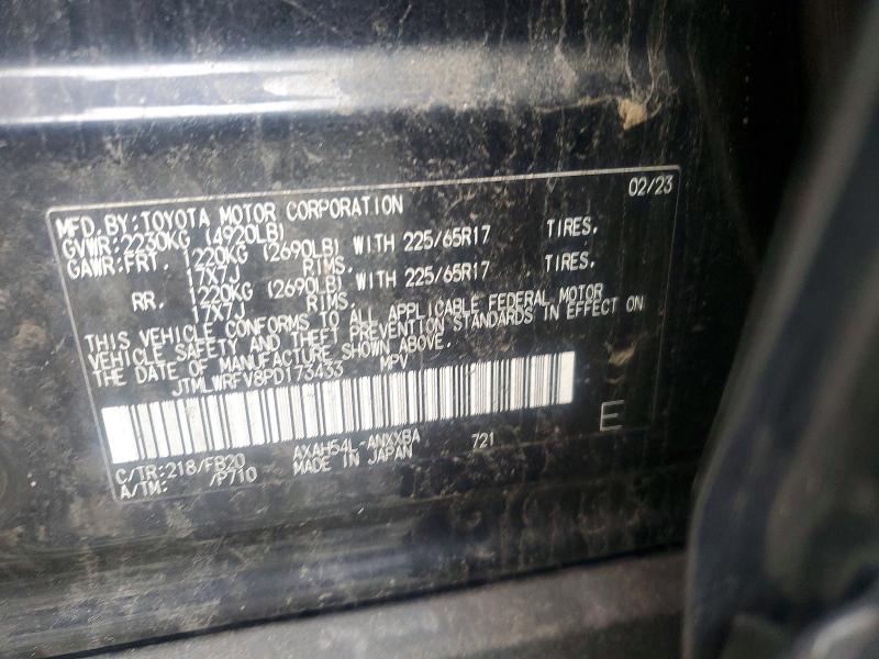 Продажа на аукционе авто 2023 Toyota Rav4, vin: JTMLWRFV8PD173433, номер лота: 58511456